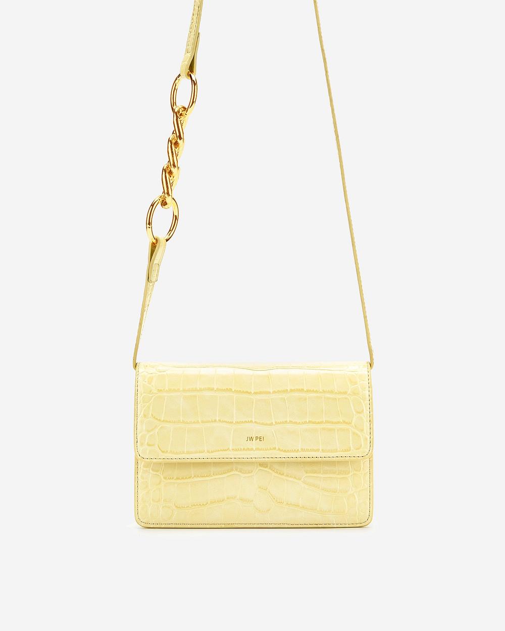 Torba Crossbody JW PEI Julia Chain Women Żółte | PL1032XF