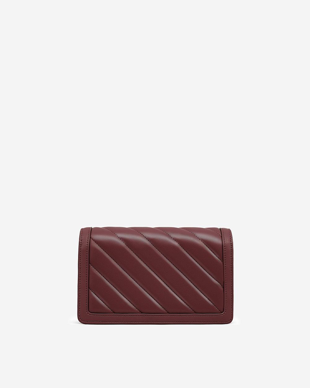 Torba Crossbody JW PEI Lottie Chain Women Bordowe Czerwone | PL1037MA