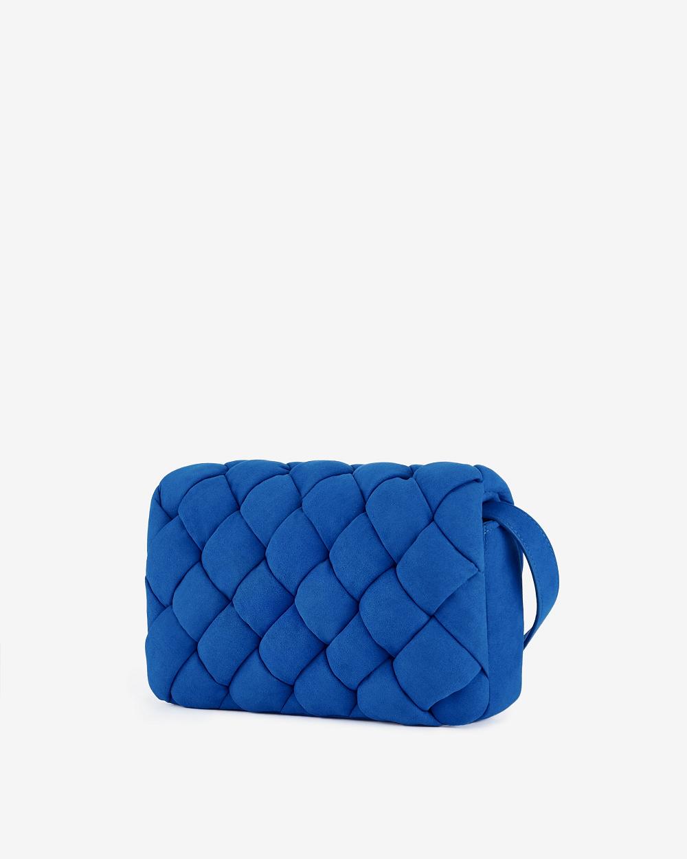 Torba Crossbody JW PEI Maze Faux Zamszowe Women Niebieskie | PL1038QZ