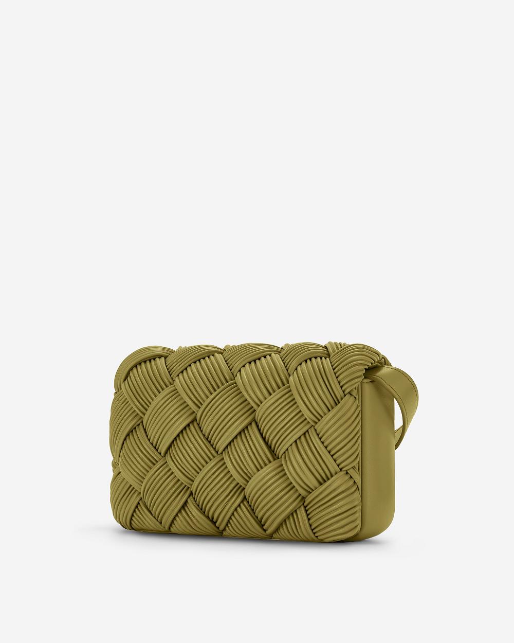 Torba Crossbody JW PEI Maze Women Oliwkowe | PL1042TV