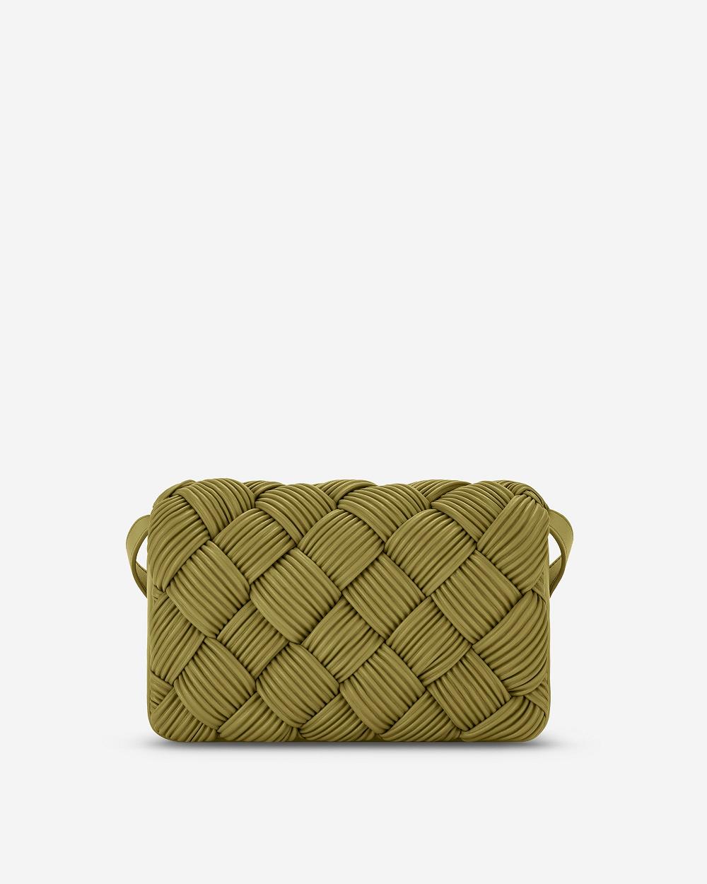 Torba Crossbody JW PEI Maze Women Oliwkowe | PL1042TV