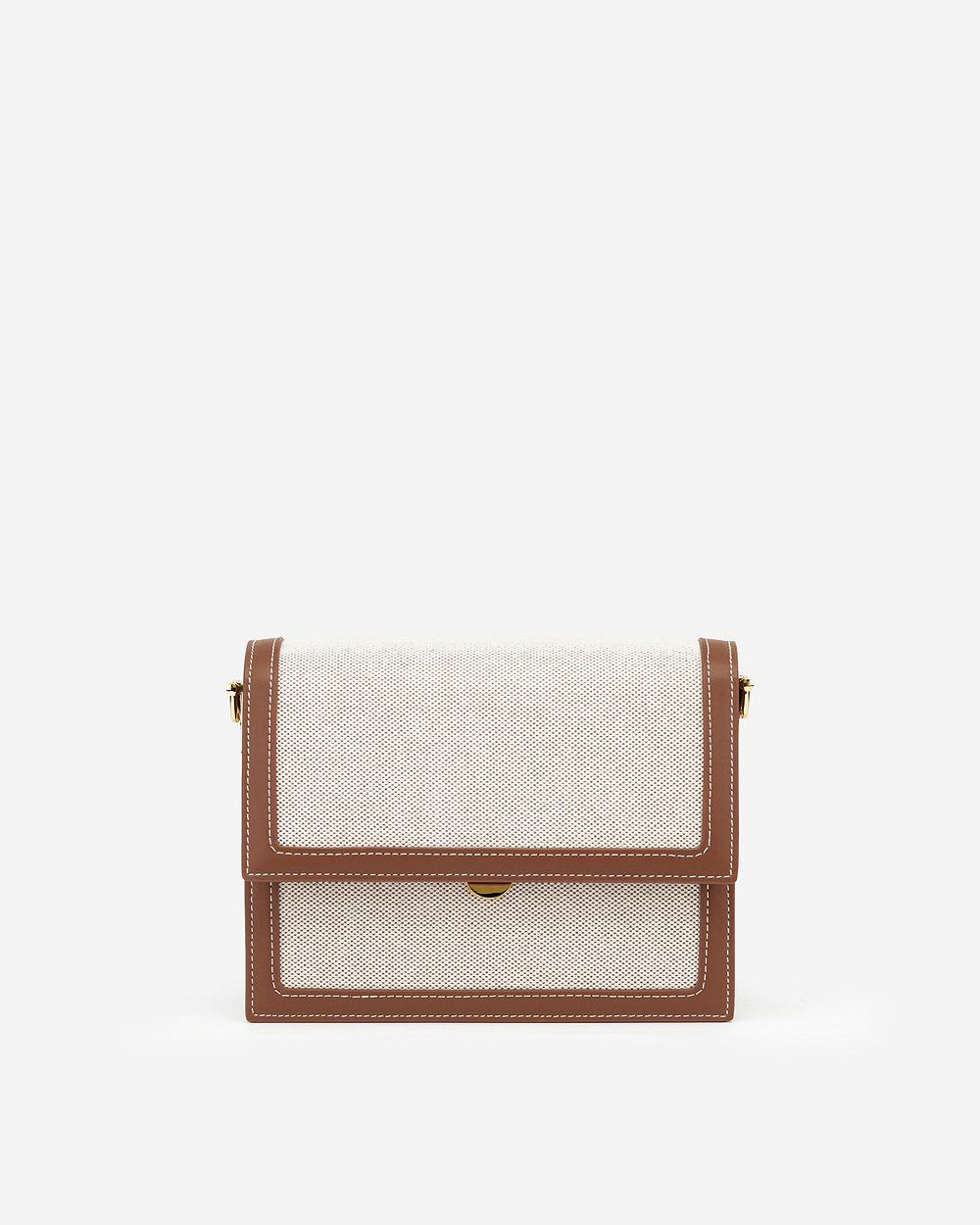 Torba Crossbody JW PEI Mini Flap Women Beżowe | PL1063MA