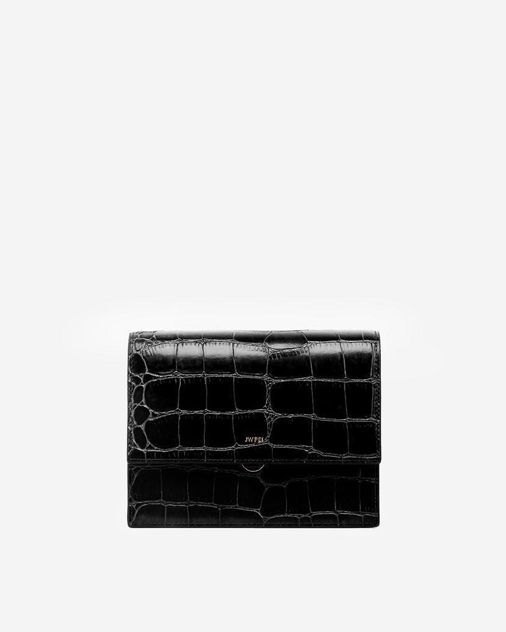 Torba Crossbody JW PEI Mini Flap Women Czarne Szare | PL1067RW