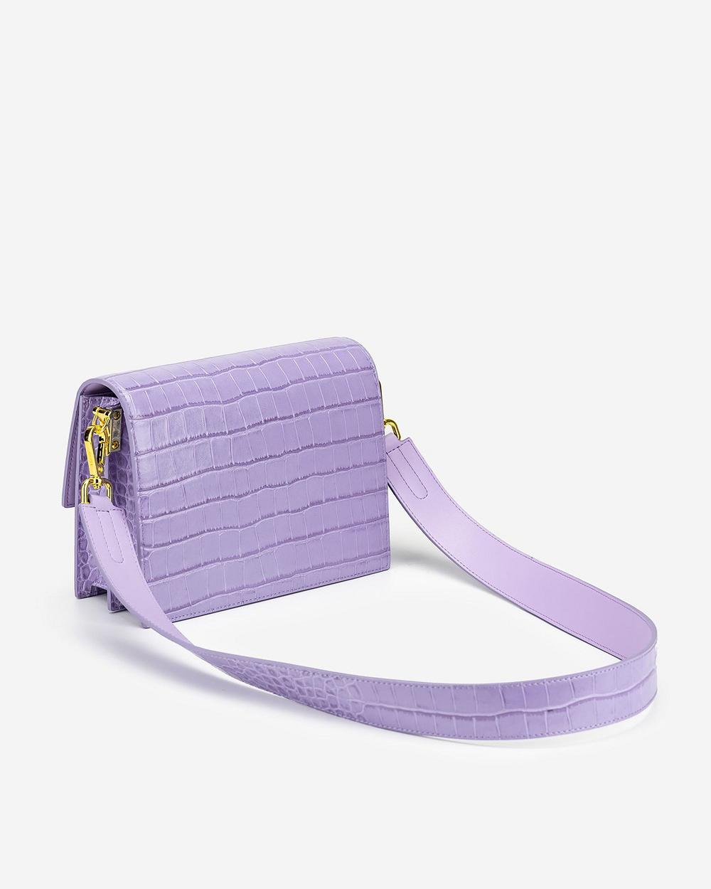 Torba Crossbody JW PEI Mini Flap Women Fioletowe | PL1059CE