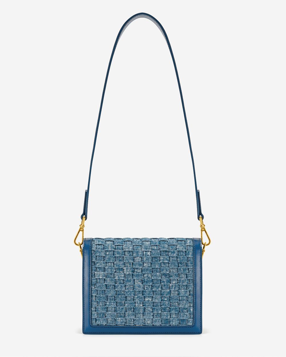 Torba Crossbody JW PEI Mini Flap Women Niebieskie | PL1058XF