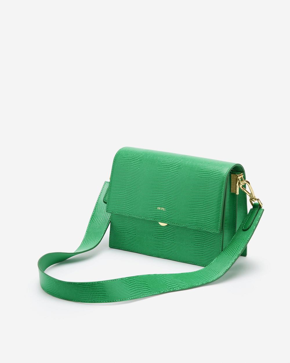 Torba Crossbody JW PEI Mini Flap Women Zielone | PL1062NB