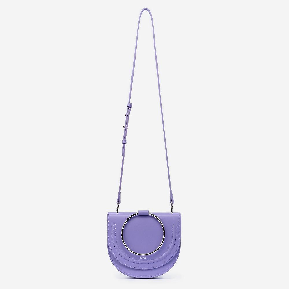 Torba Crossbody JW PEI The Double Moon Women Fioletowe | PL1075SO