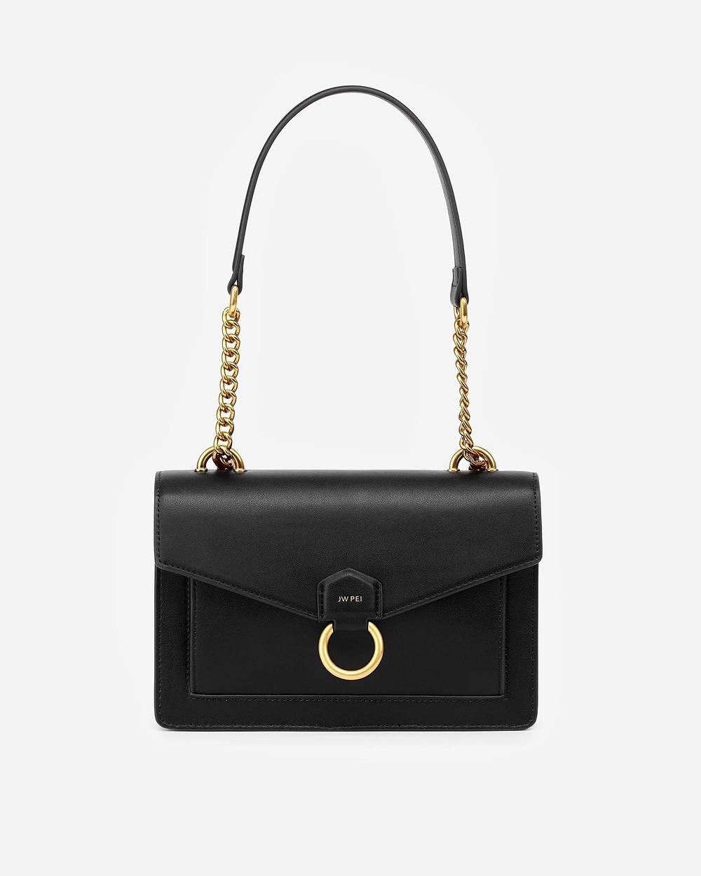 Torba Crossbody JW PEI The Envelope Chain Women Czarne | PL1076DN
