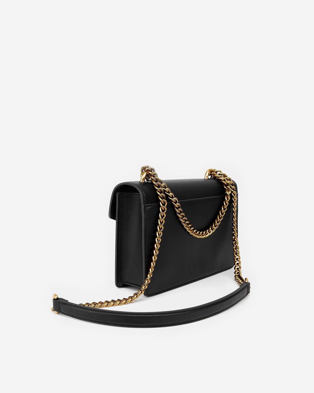 Torba Crossbody JW PEI The Envelope Chain Women Czarne | PL1076DN