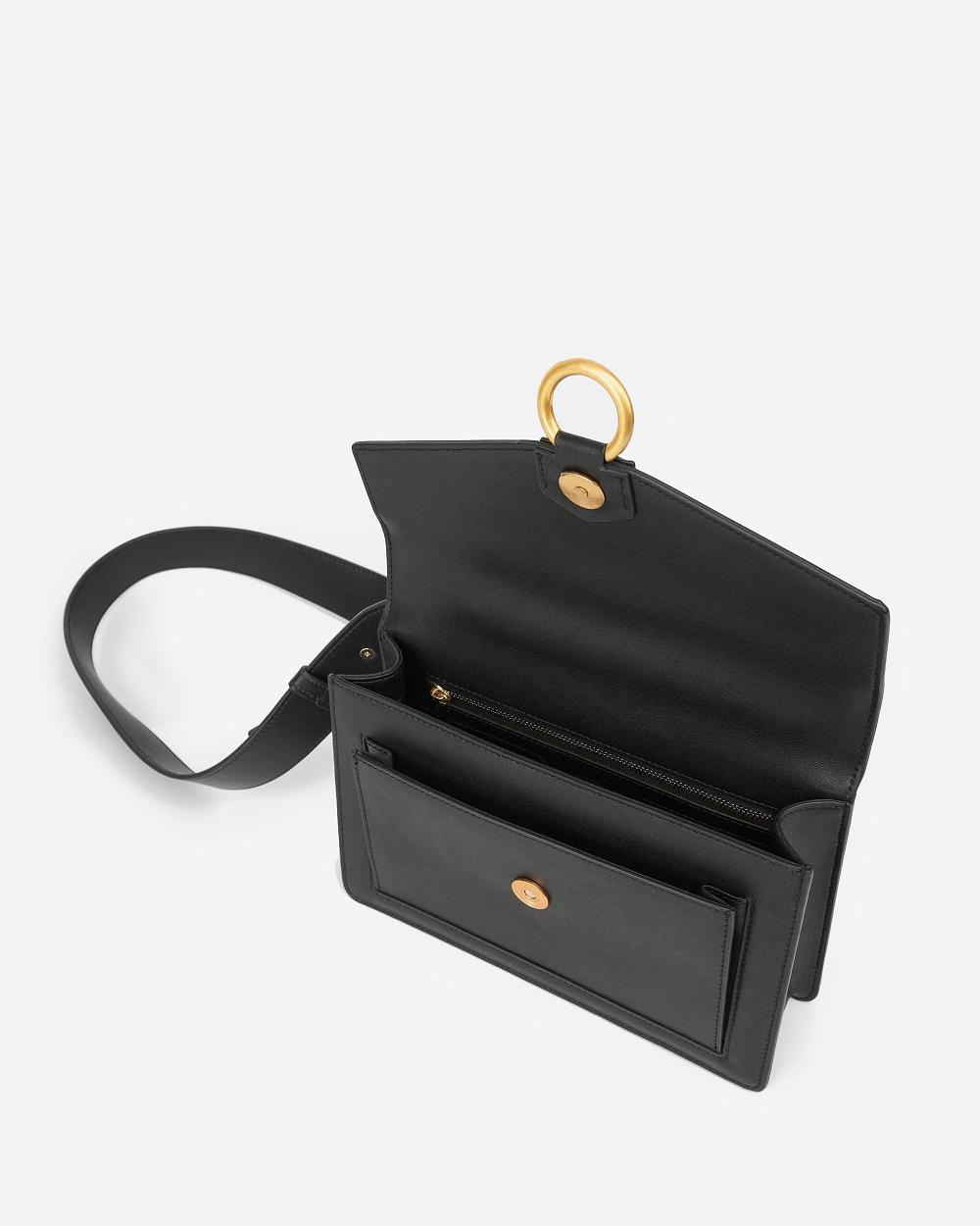 Torba Crossbody JW PEI The Envelope Women Czarne | PL1078GL