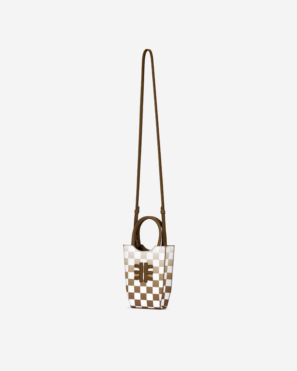 Torba Na Telefon JW PEI FEI Gradient Checkerboard Women Brązowe | PL1174UT