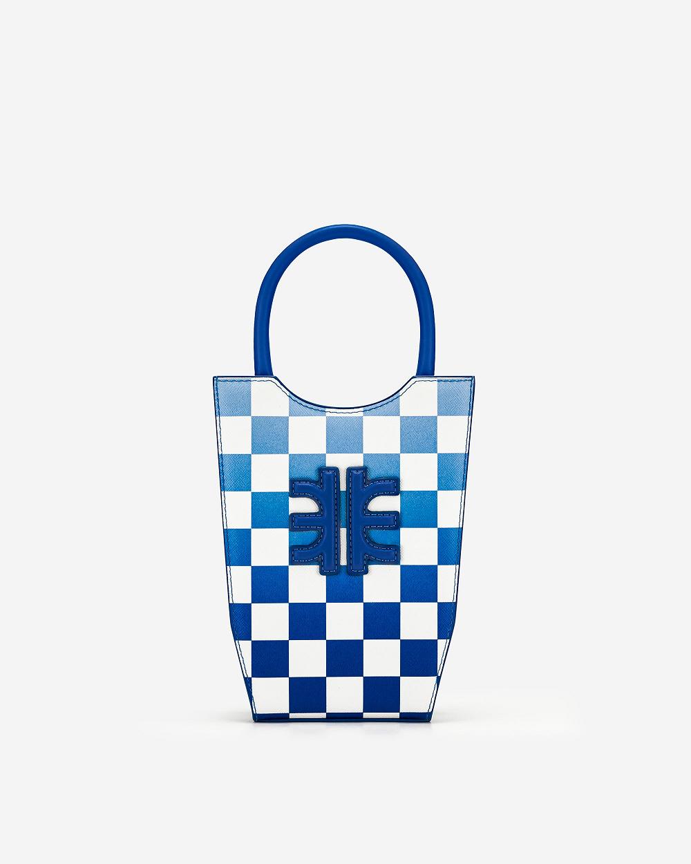 Torba Na Telefon JW PEI FEI Gradient Checkerboard Women Granatowe | PL1175IS