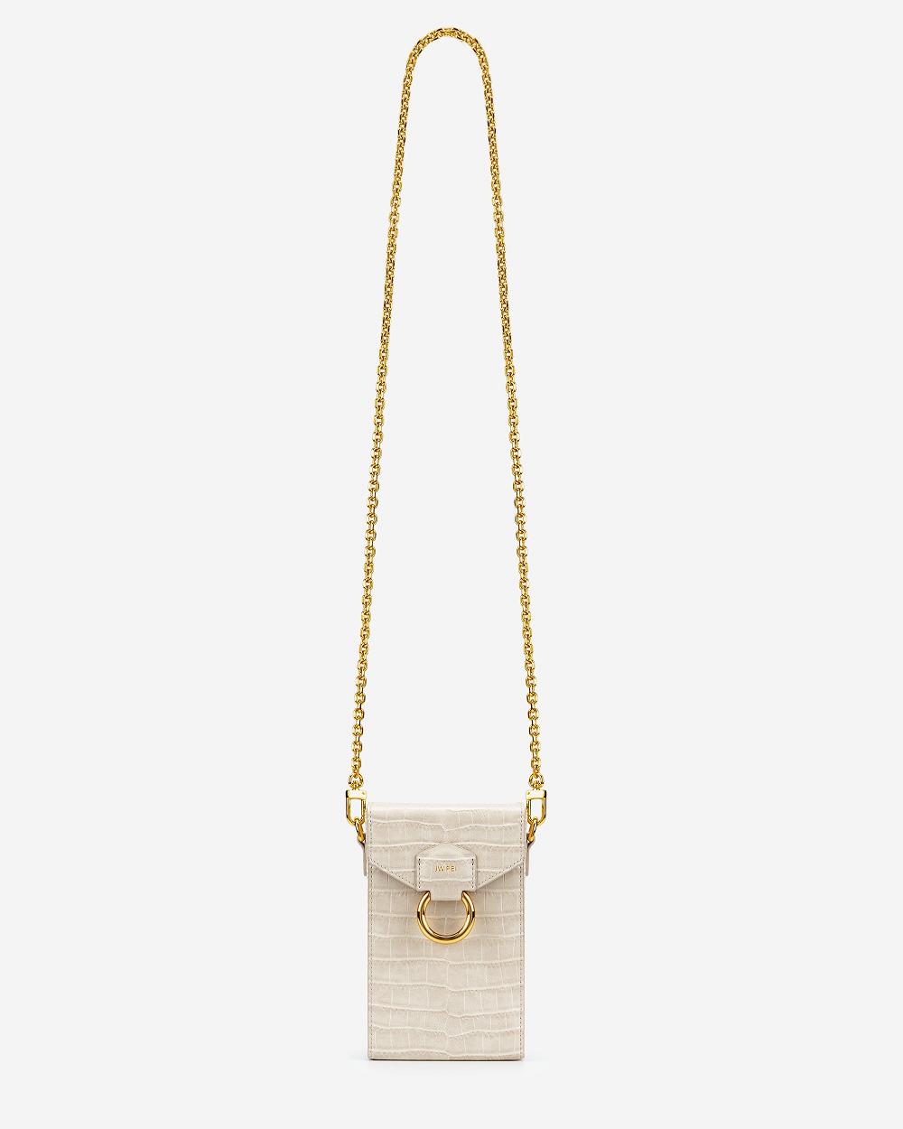 Torba Na Telefon JW PEI Lola Chain Women Białe | PL1203PQ