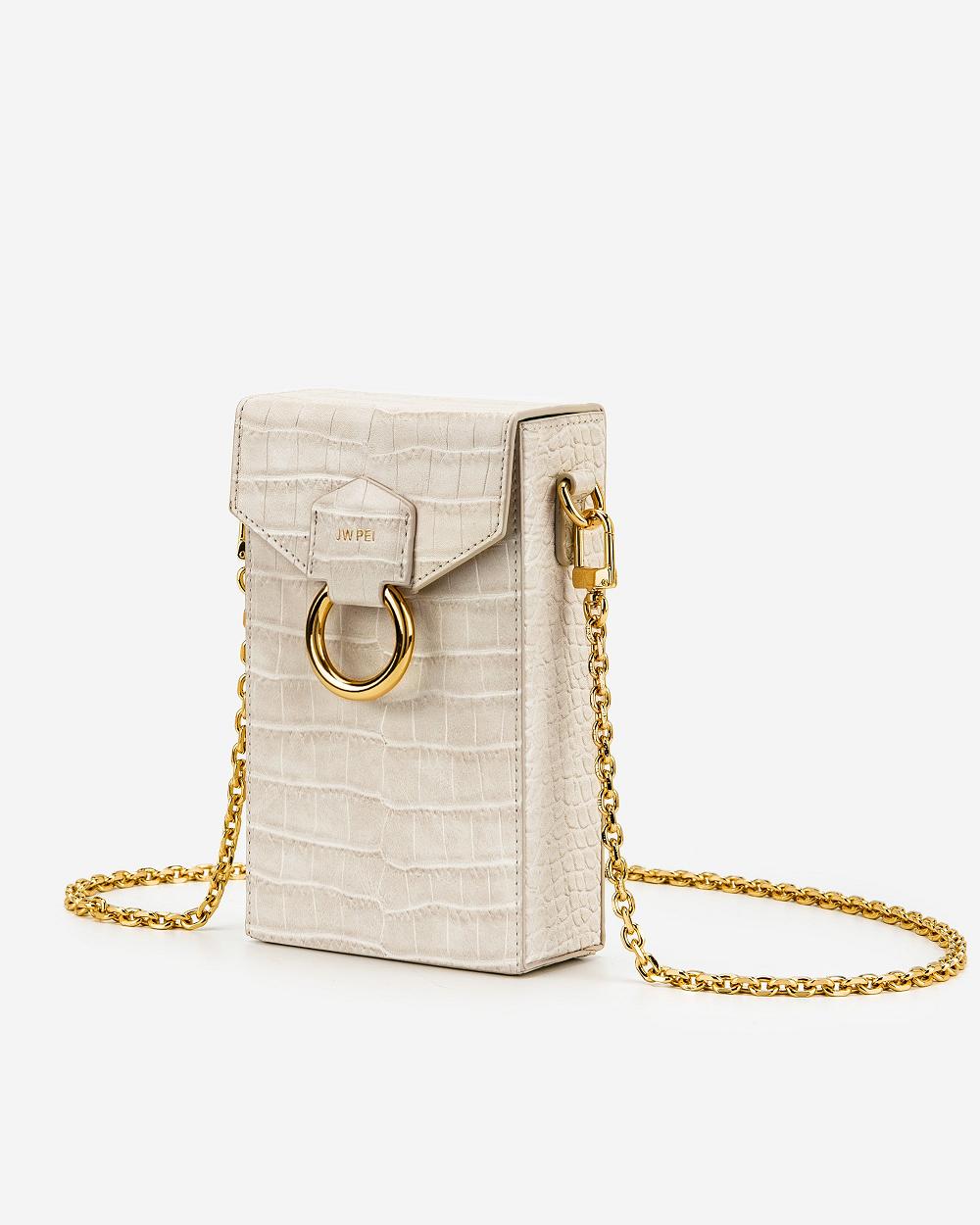 Torba Na Telefon JW PEI Lola Chain Women Białe | PL1203PQ