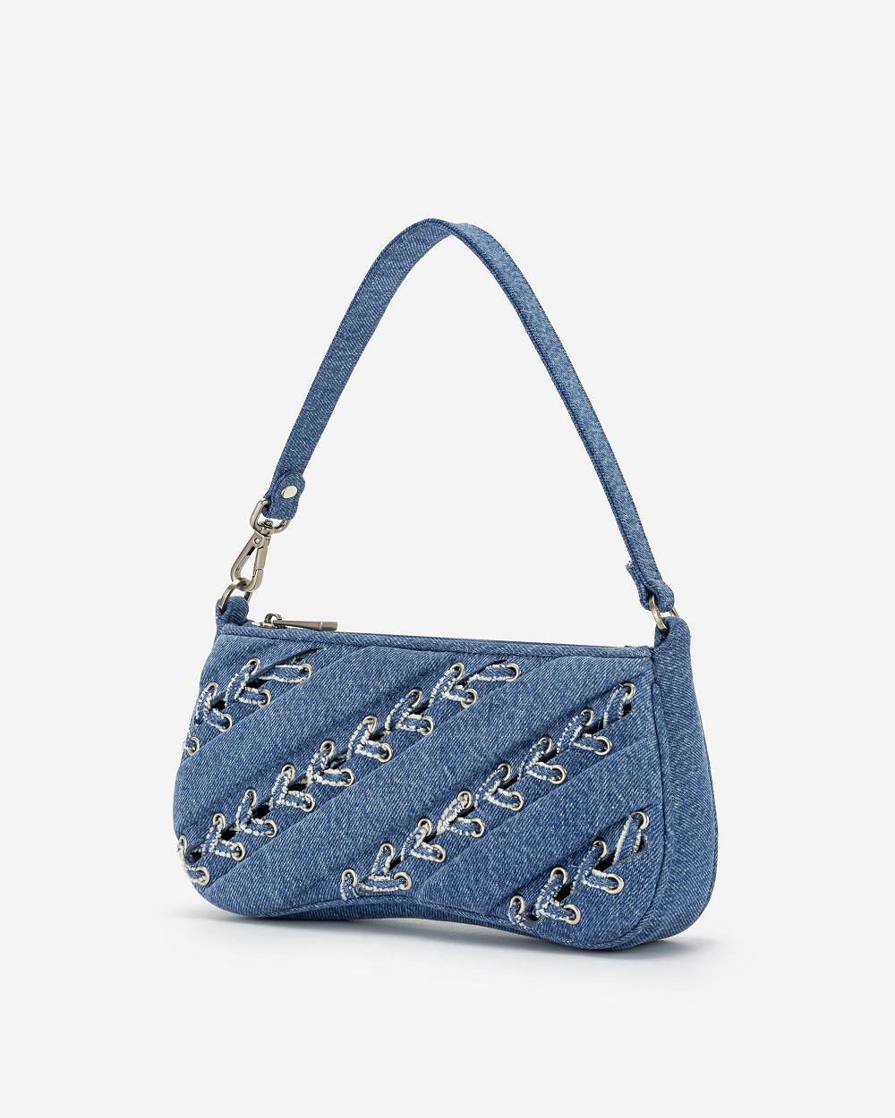 Torby Przez Ramię JW PEI Eva Denim Straps Klasyczne Women Niebieskie | PL1233FM