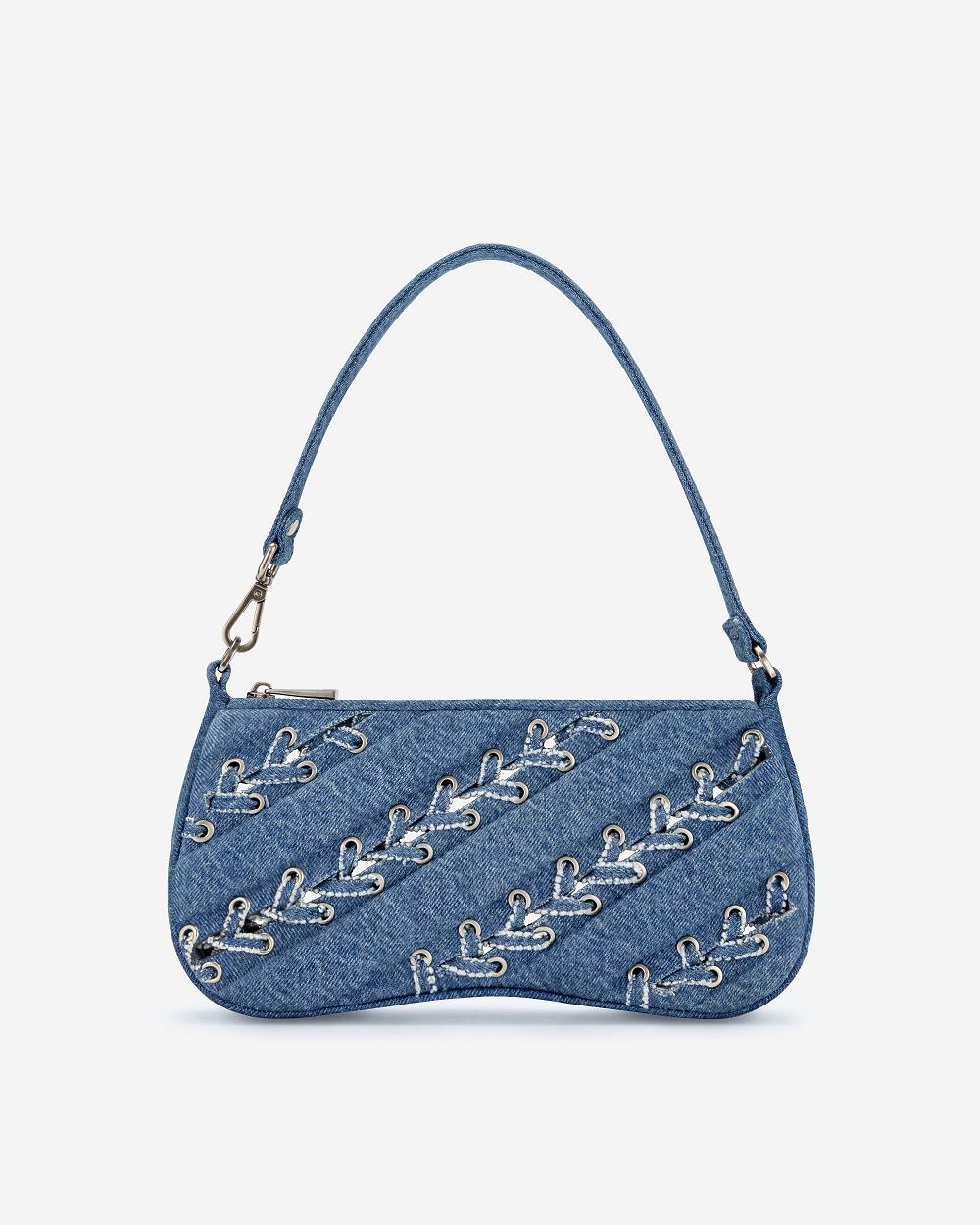 Torby Przez Ramię JW PEI Eva Denim Straps Klasyczne Women Niebieskie | PL1233FM