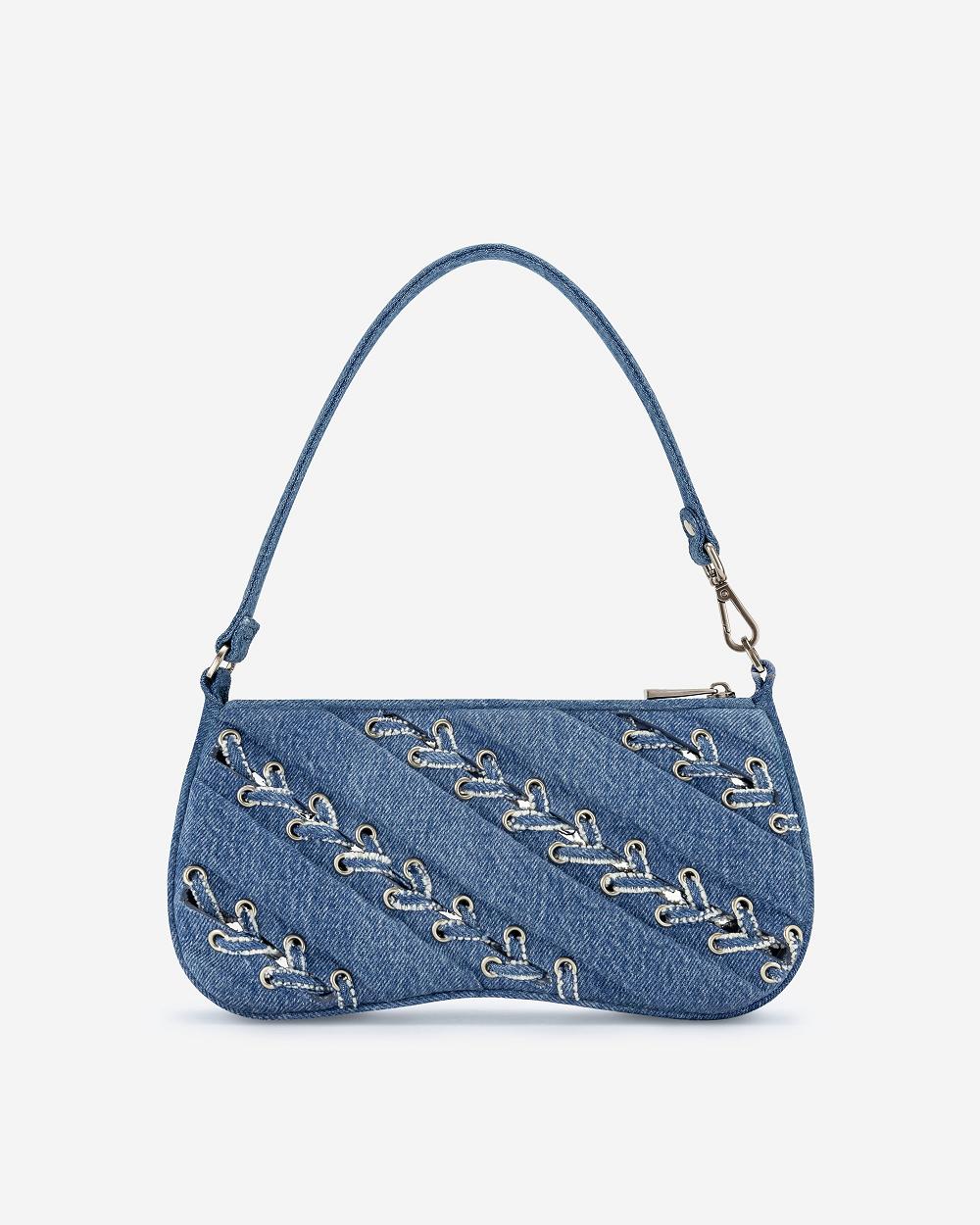 Torby Przez Ramię JW PEI Eva Denim Straps Women Niebieskie | PL1234GL