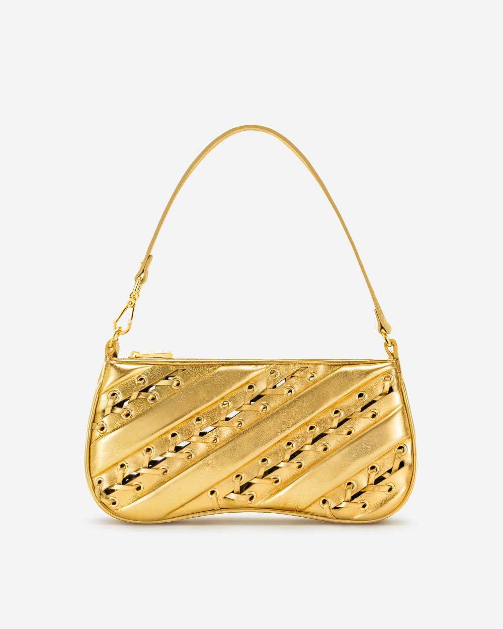 Torby Przez Ramię JW PEI Eva Metallic Straps Women Złote | PL1239ZG