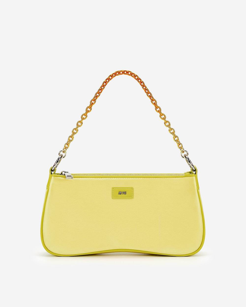 Torby Przez Ramię JW PEI Eva Satin Gradient Chain Women Żółte | PL1244NB