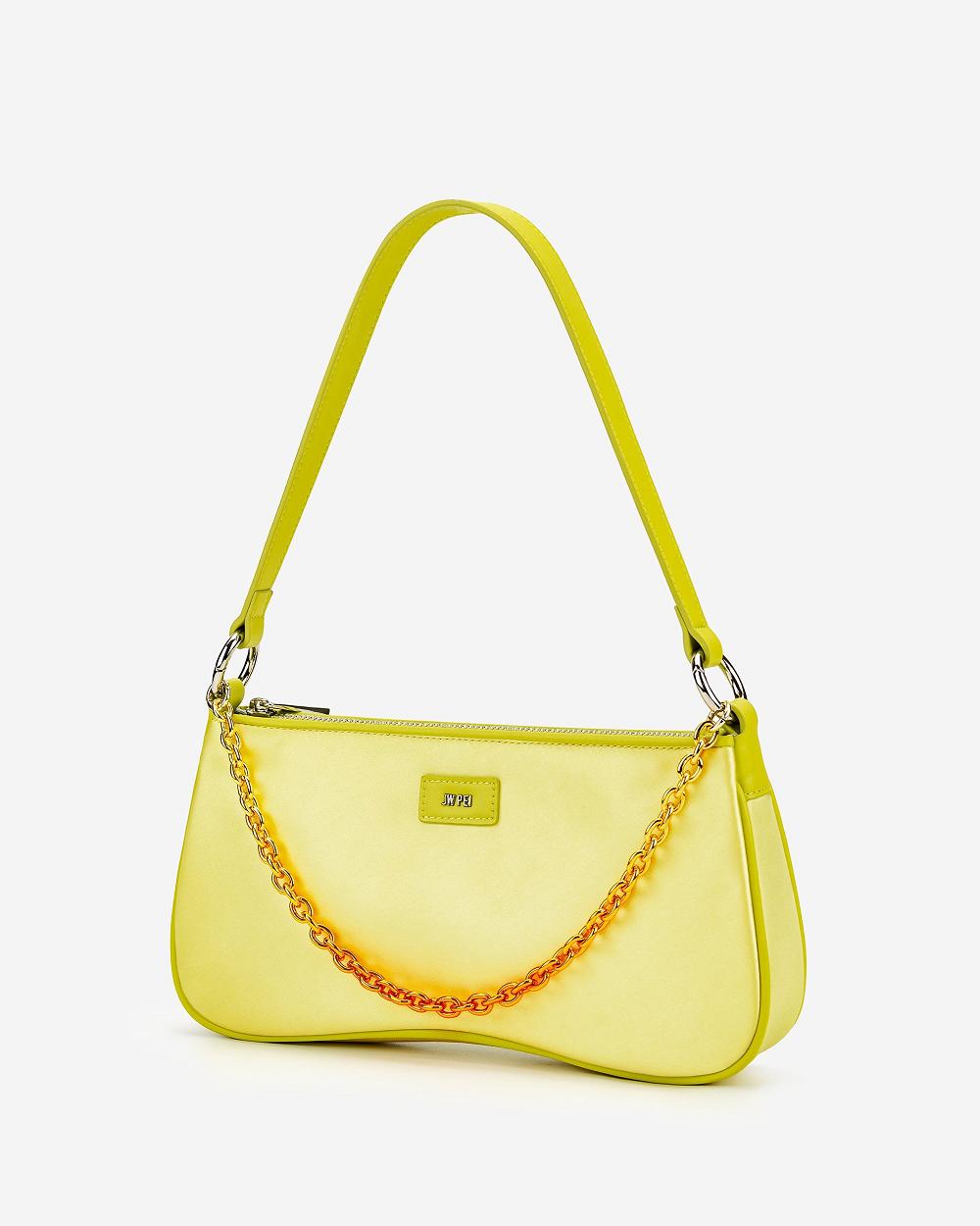 Torby Przez Ramię JW PEI Eva Satin Gradient Chain Women Żółte | PL1244NB