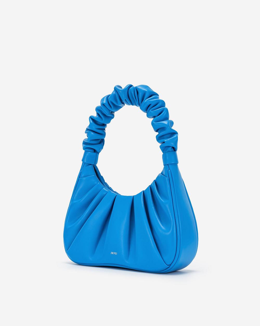 Torby Przez Ramię JW PEI Gabbi Ruched Hobo Women Niebieskie | PL1286GL