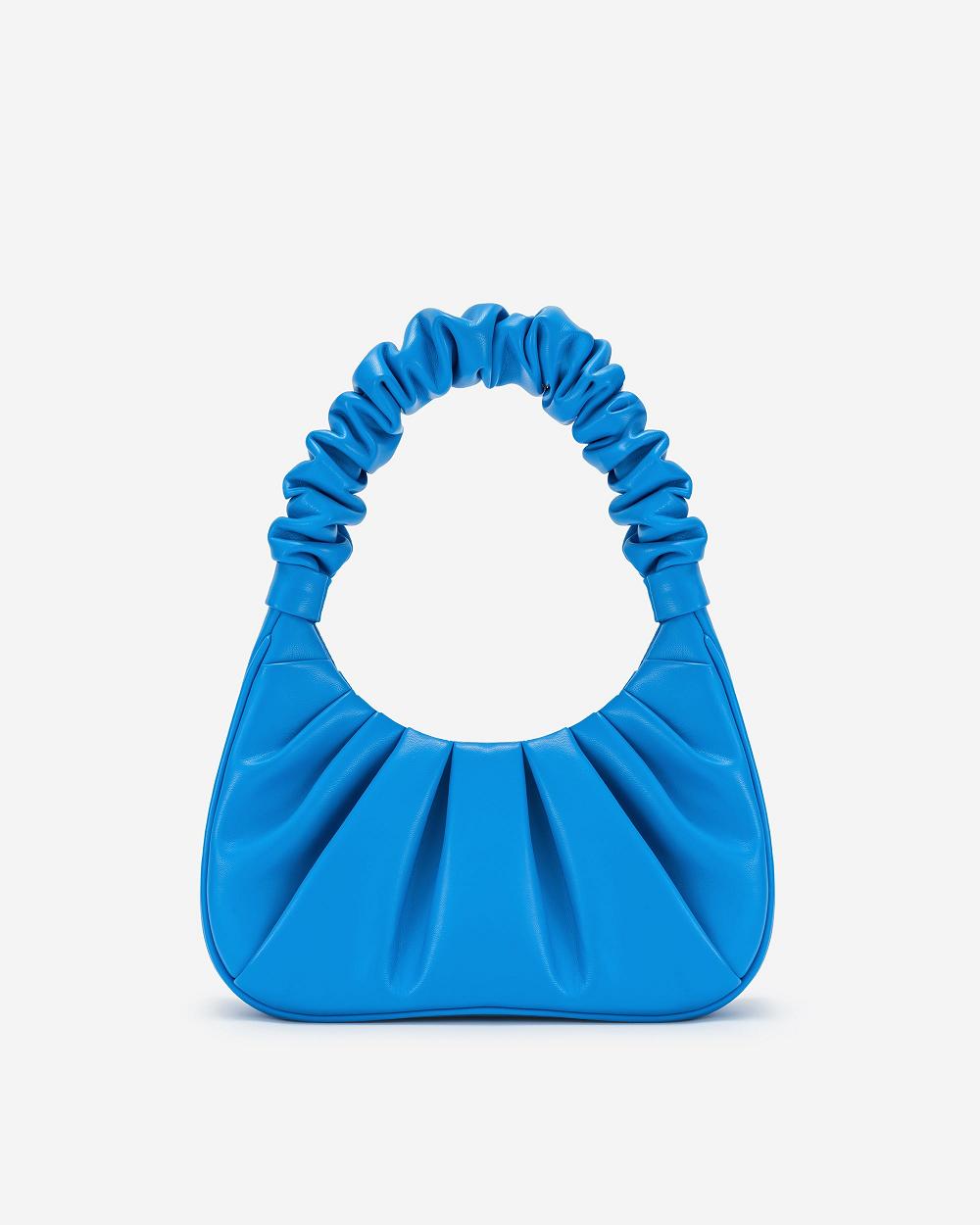 Torby Przez Ramię JW PEI Gabbi Ruched Hobo Women Niebieskie | PL1286GL