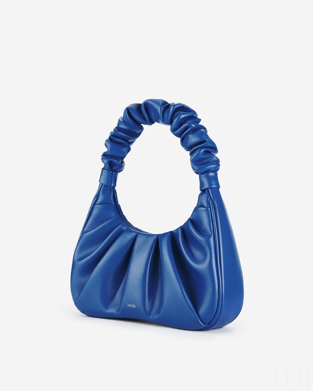 Torby Przez Ramię JW PEI Gabbi Ruched Hobo Women Granatowe | PL1291ZG