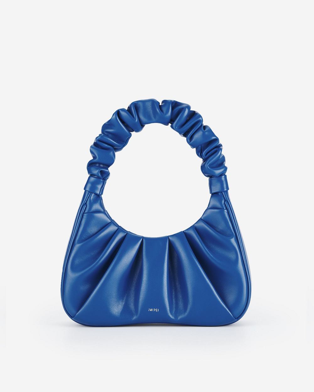Torby Przez Ramię JW PEI Gabbi Ruched Hobo Women Granatowe | PL1291ZG
