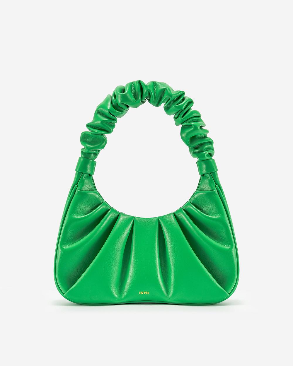 Torby Przez Ramię JW PEI Gabbi Ruched Hobo Mini Women Zielone | PL1298QZ