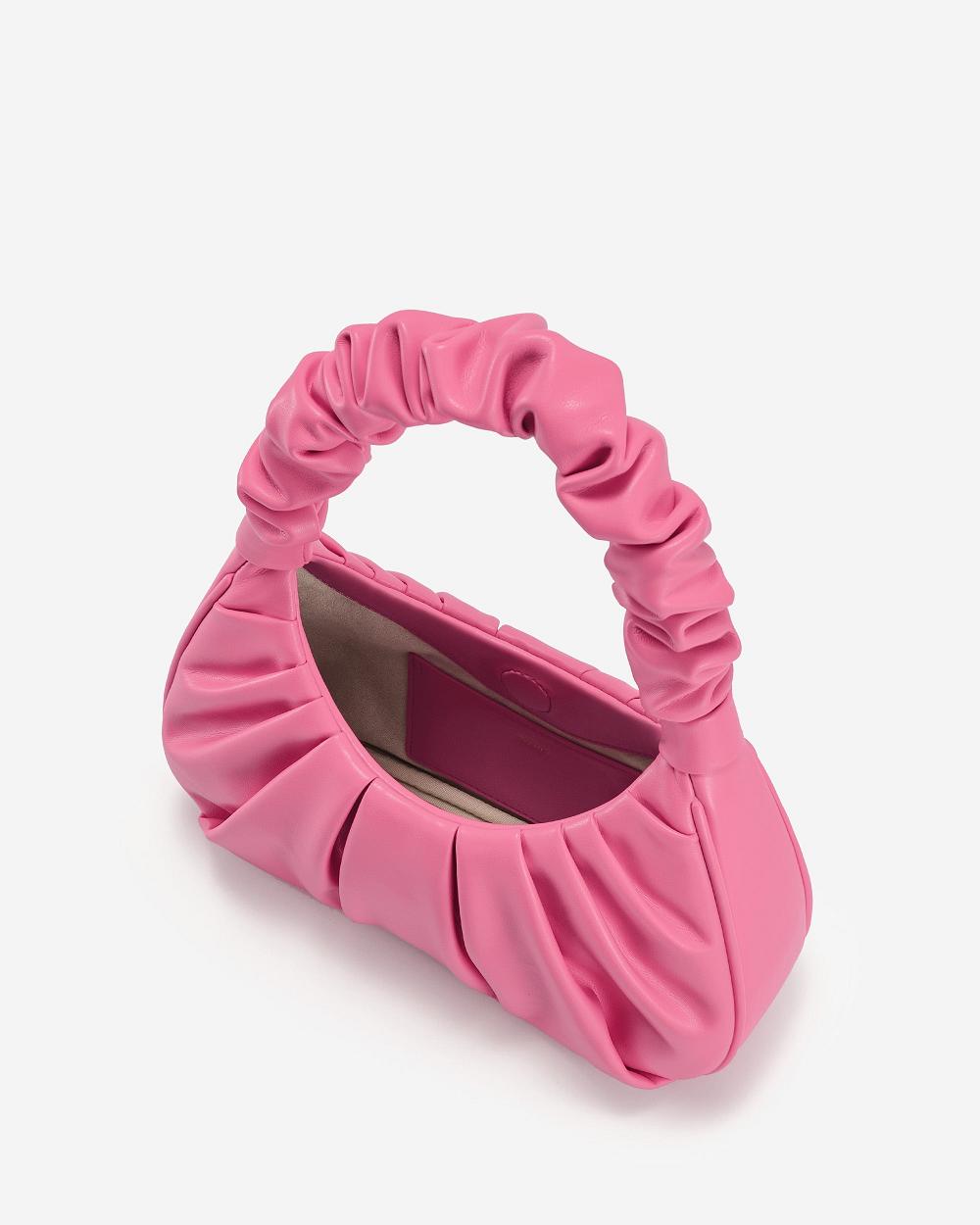 Torby Przez Ramię JW PEI Gabbi Ruched Hobo Mini Women Różowe | PL1299WY