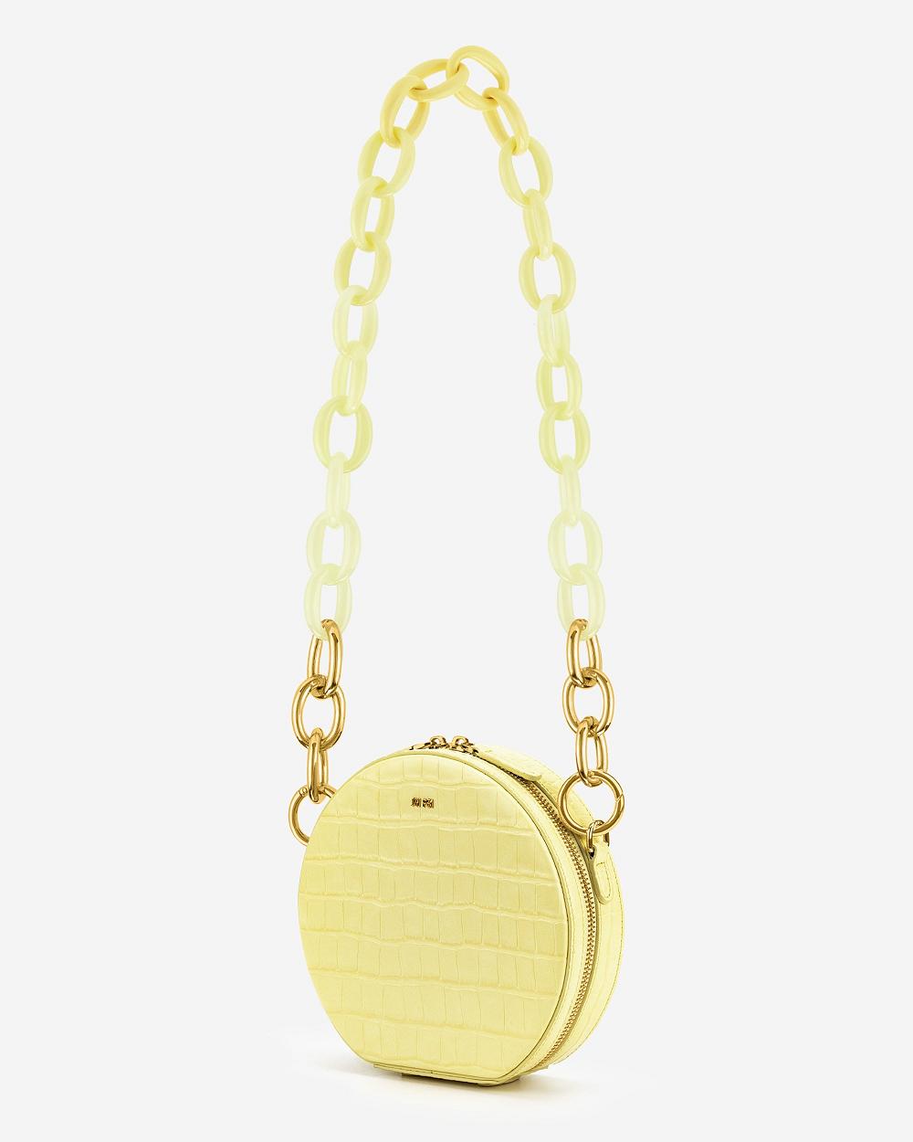Torby Przez Ramię JW PEI Luna Gradient Acrylic Chain Circle Women Żółte | PL1319CE