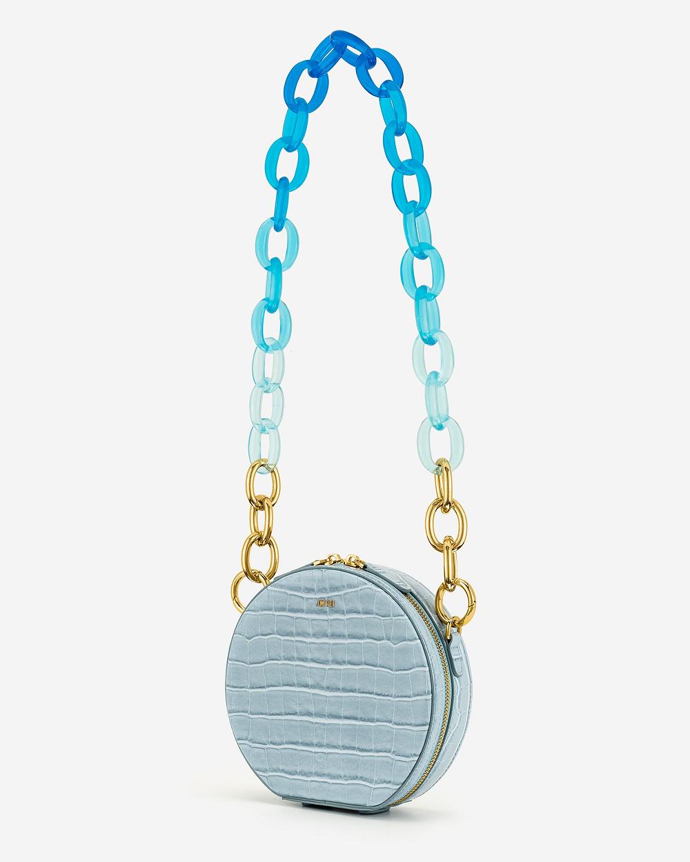 Torby Przez Ramię JW PEI Luna Gradient Acrylic Chain Circle Women Turkusowe | PL1320VD