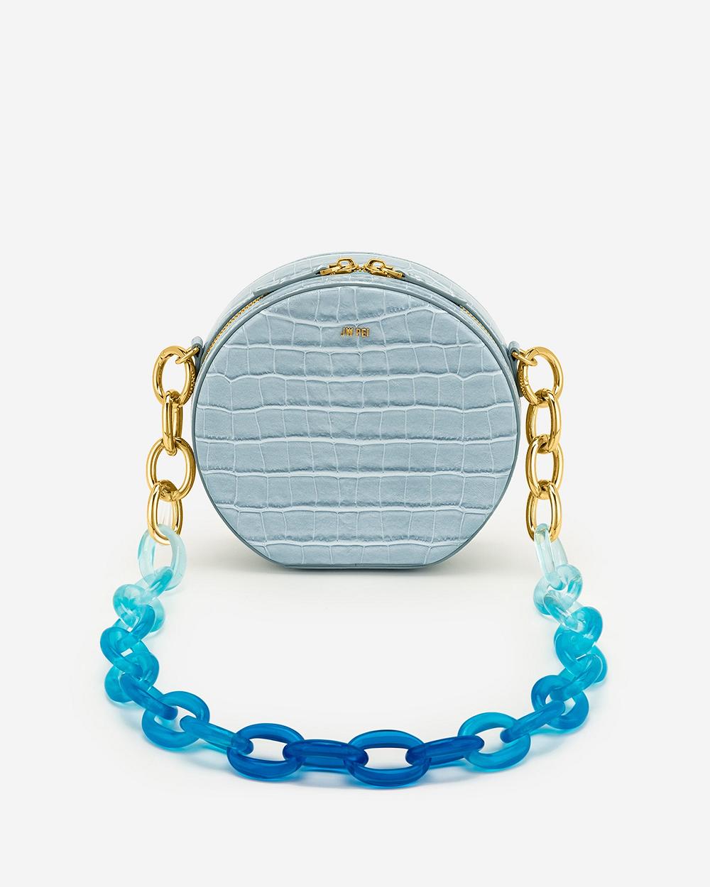 Torby Przez Ramię JW PEI Luna Gradient Acrylic Chain Circle Women Turkusowe | PL1320VD