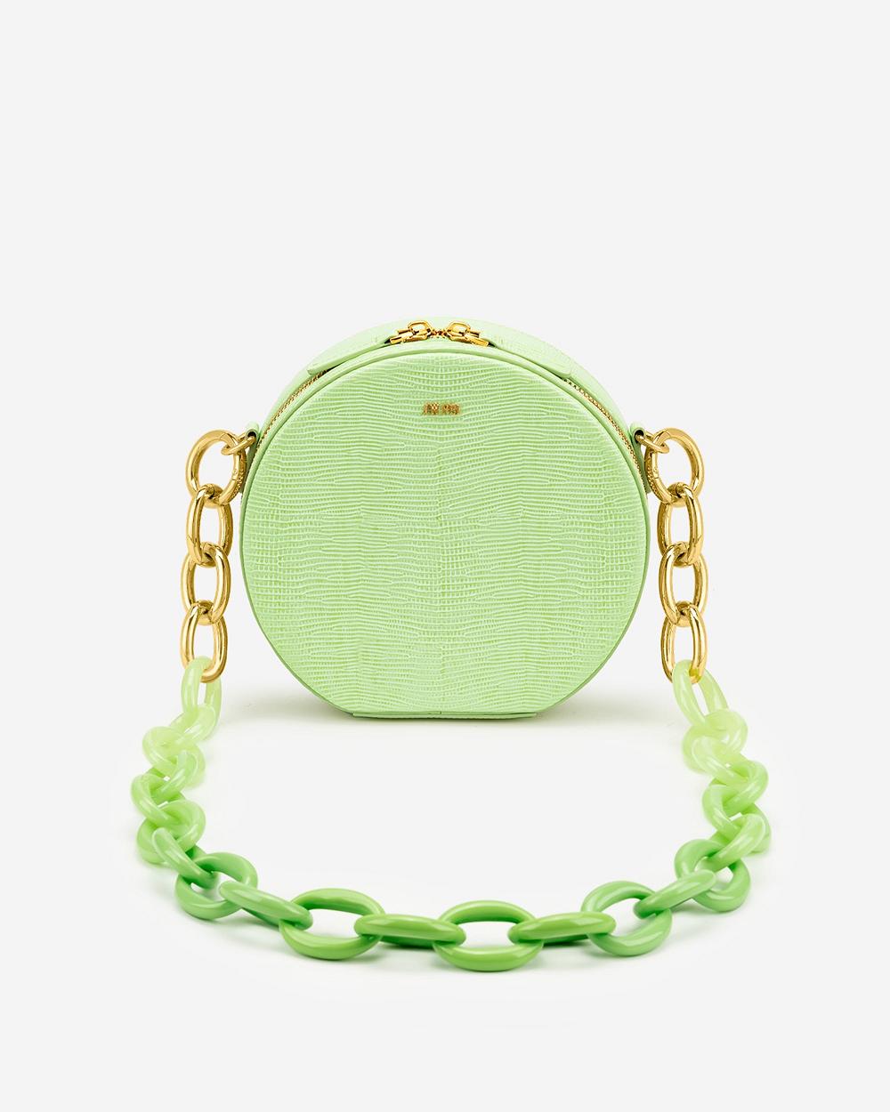Torby Przez Ramię JW PEI Luna Gradient Acrylic Chain Circle Women Zielone | PL1321BC