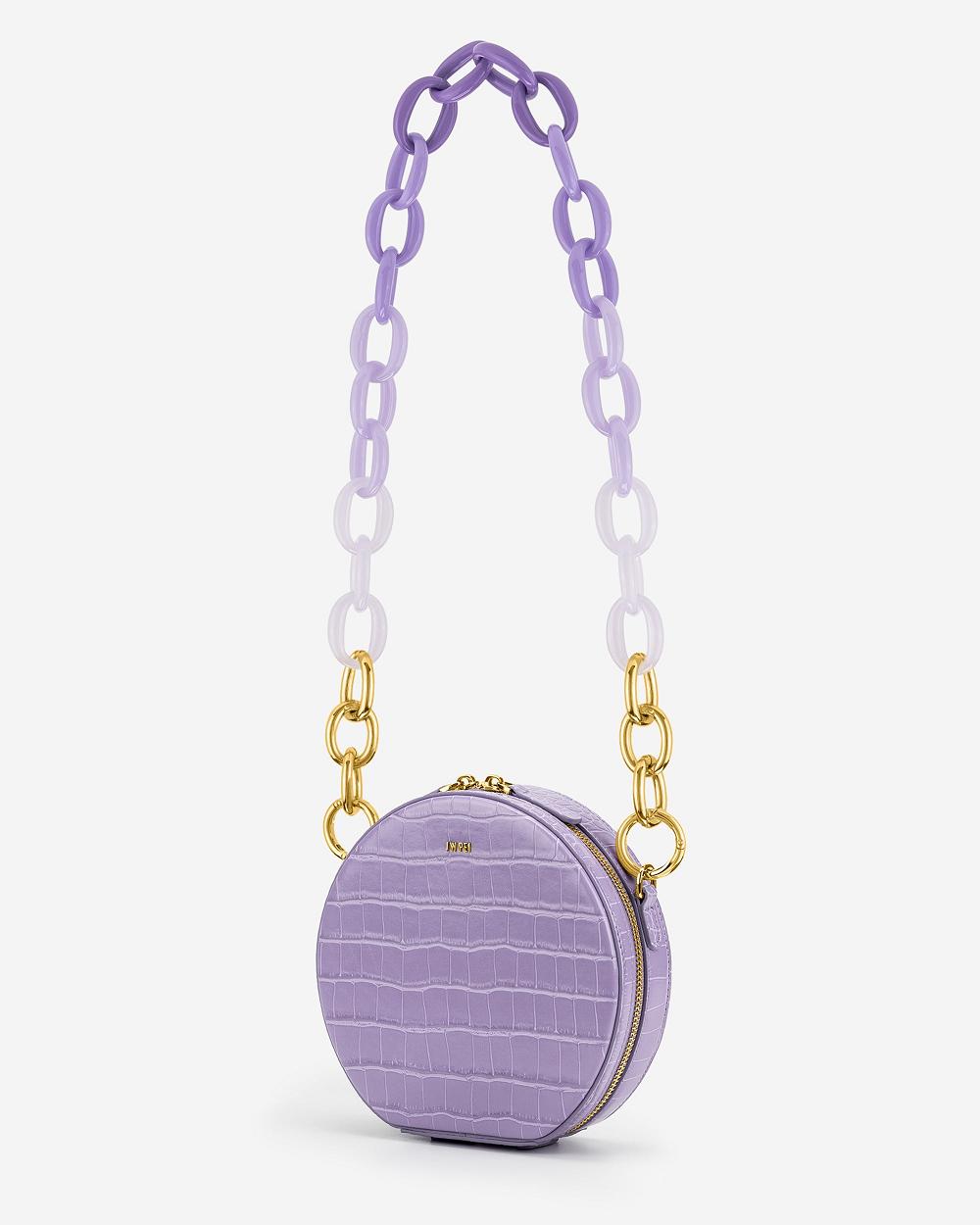 Torby Przez Ramię JW PEI Luna Gradient Acrylic Chain Circle Women Fioletowe | PL1322NB
