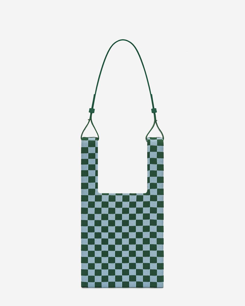Torby Tote JW PEI Shea Checkerboard Trykotowy Women Zielone | PL1354TV