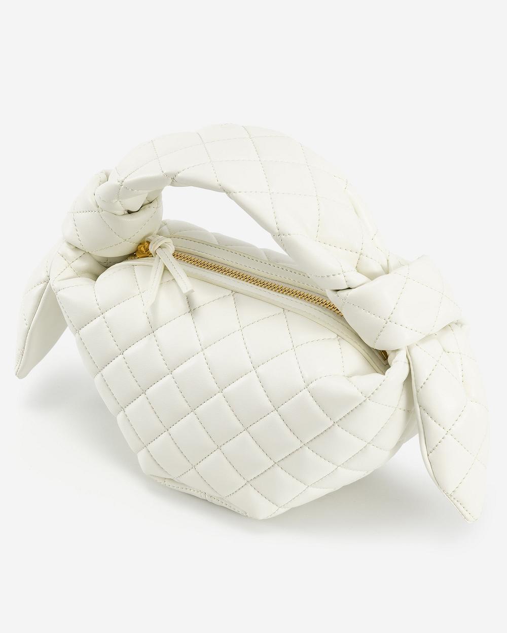 Torebki JW PEI Croissant Top Handle Women Białe | PL1084XF