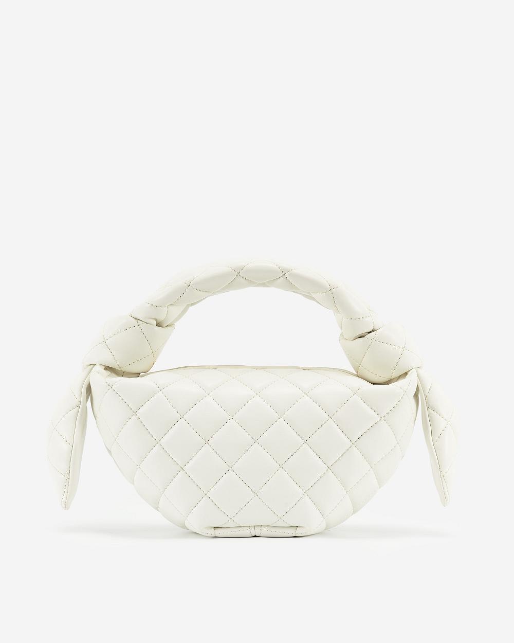 Torebki JW PEI Croissant Top Handle Women Białe | PL1084XF
