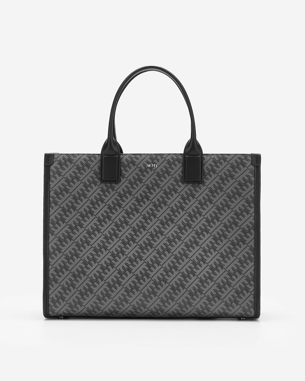 Torebki JW PEI FEI Medium Tote Women Czarne | PL1092EX