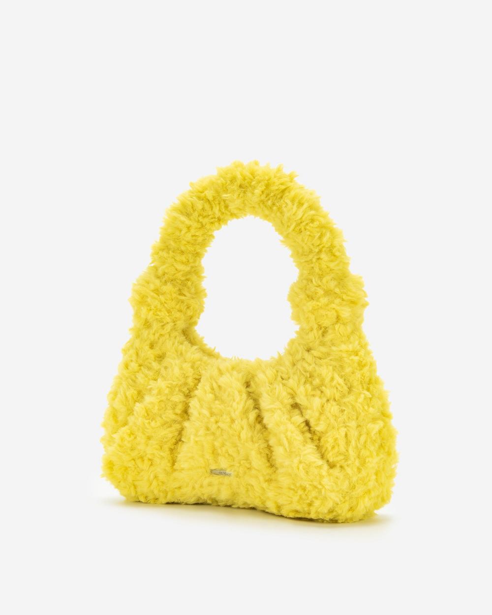 Torebki JW PEI Gabbi Faux Fur Hobo Women Żółte | PL1094TV