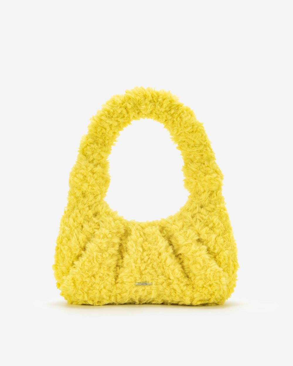 Torebki JW PEI Gabbi Faux Fur Hobo Women Żółte | PL1094TV