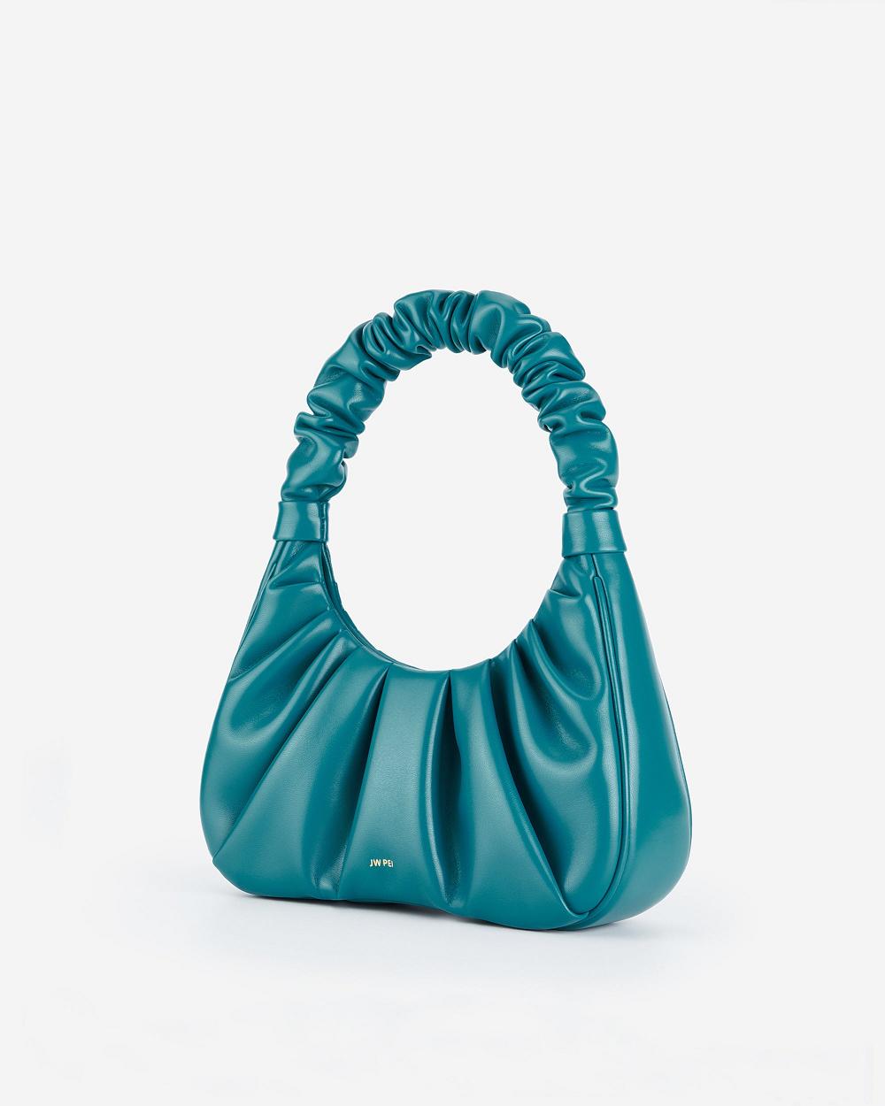 Torebki JW PEI Gabbi Ruched Hobo Women Aqua | PL1108LH