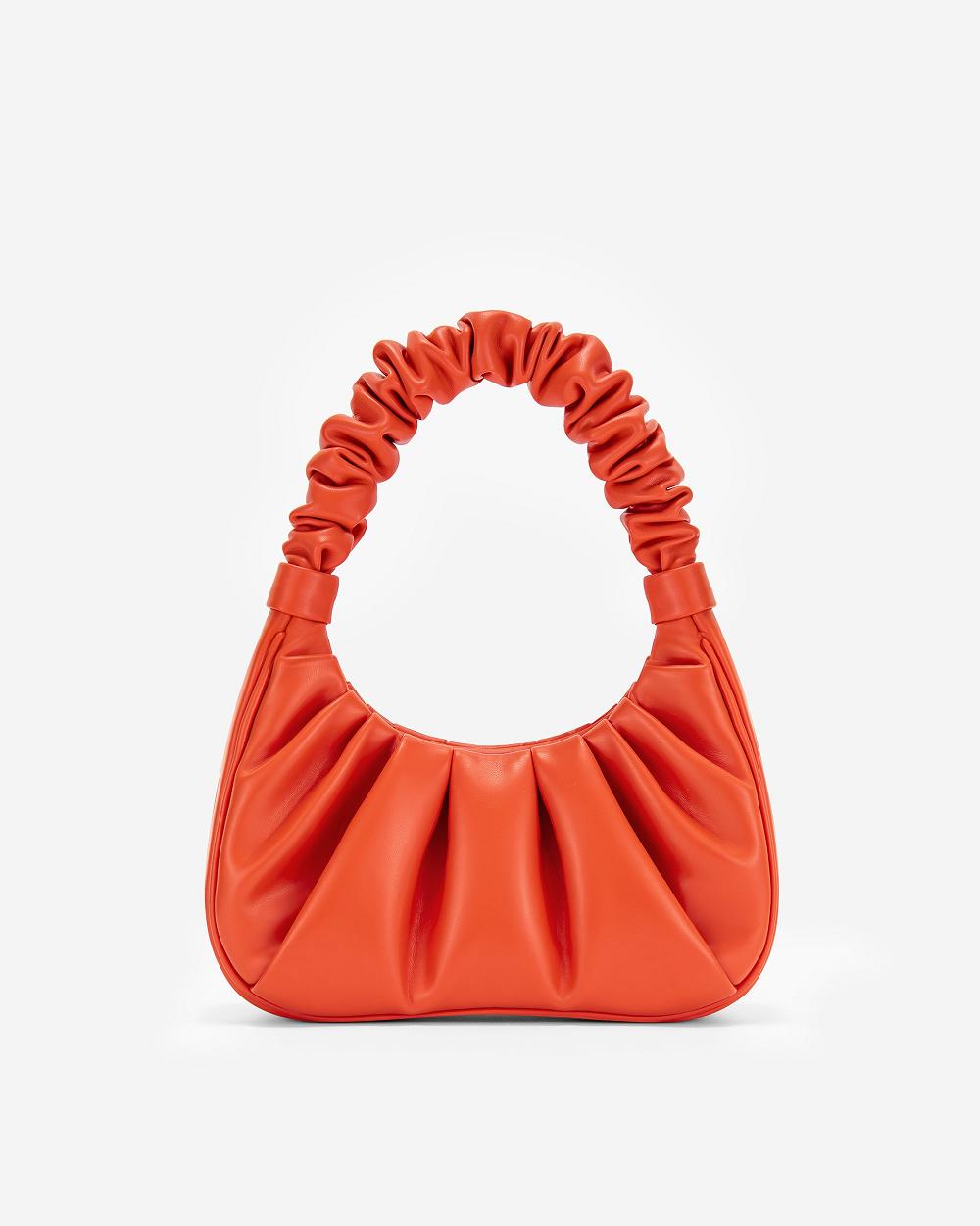 Torebki JW PEI Gabbi Ruched Hobo Women Czerwone | PL1104GL