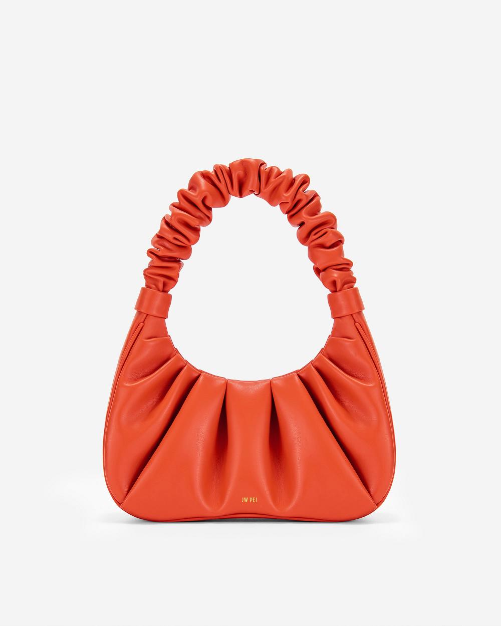 Torebki JW PEI Gabbi Ruched Hobo Women Czerwone | PL1104GL