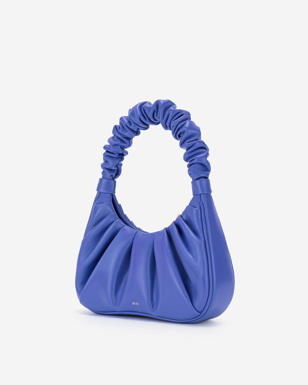 Torebki JW PEI Gabbi Ruched Hobo Women Granatowe | PL1100AP