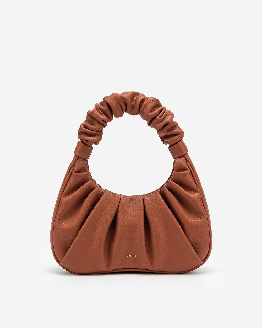 Torebki JW PEI Gabbi Ruched Hobo Women Taupe | PL1113BC
