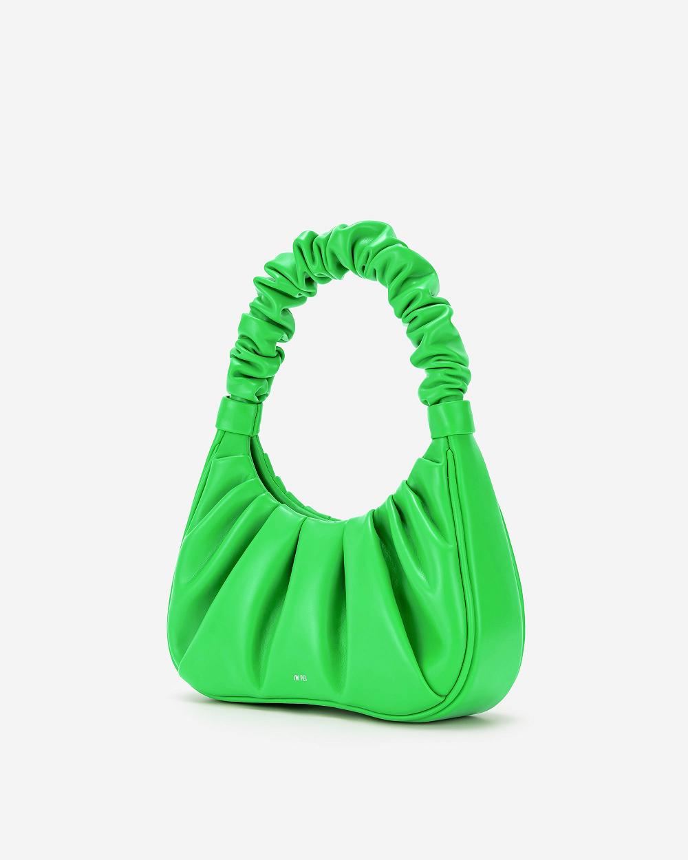 Torebki JW PEI Gabbi Ruched Hobo Women Zielone | PL1105HK