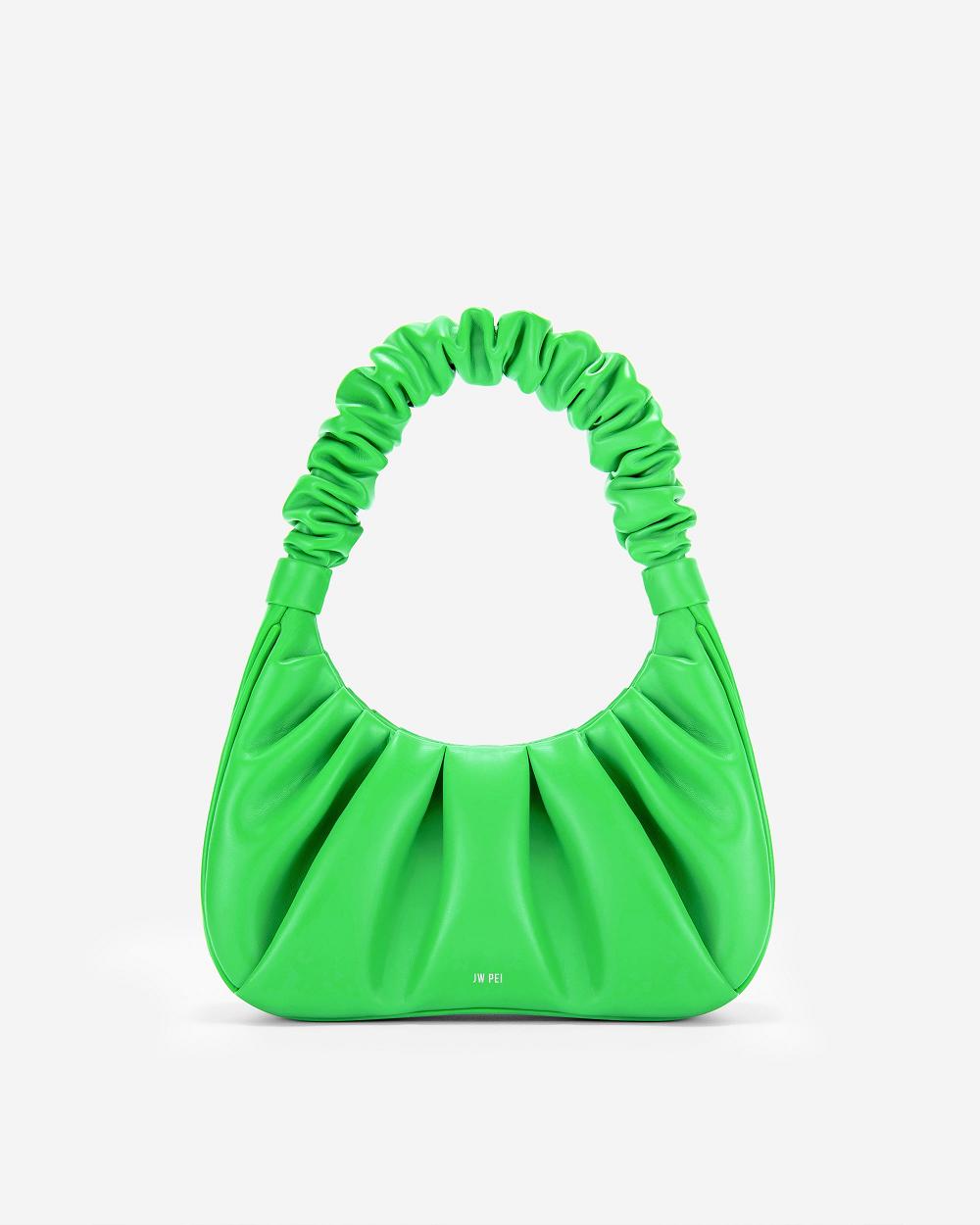 Torebki JW PEI Gabbi Ruched Hobo Women Zielone | PL1105HK
