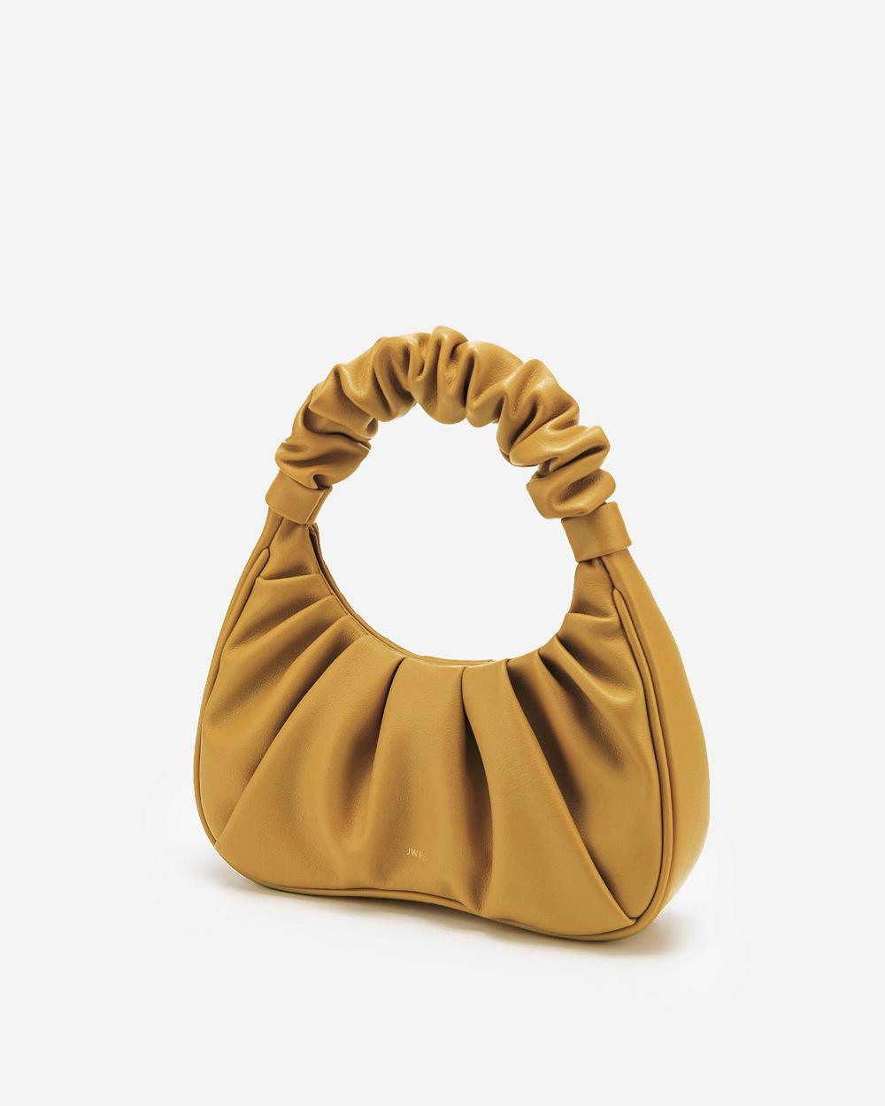 Torebki JW PEI Gabbi Ruched Hobo Women Żółte Brązowe | PL1112VD