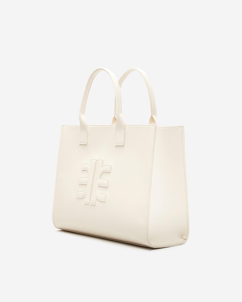Torebki JW PEI Gia Medium Tote Women Białe | PL1124OR